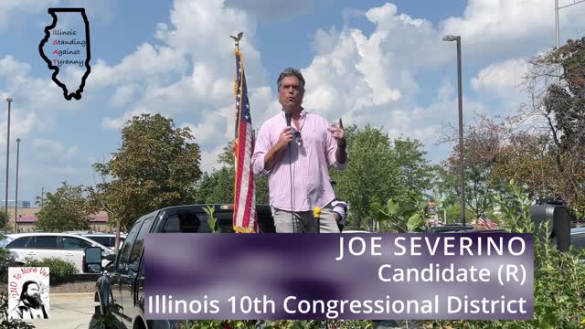 Joe Severino Candidate (R) Illinois 10th Congressional District At Schaumburg Il Rally 28 Aug 2021