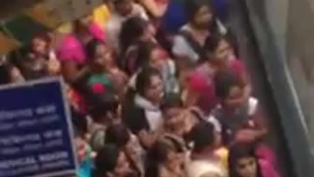 Over Crowded Train Of India