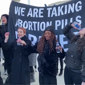 Deranged Abortion Activists Eat Abortion Pills Outside Supreme Court As Roe v. Wade Challenged