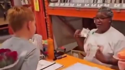 This kid brought flowers to his favorite Home Depot employee on her birthday