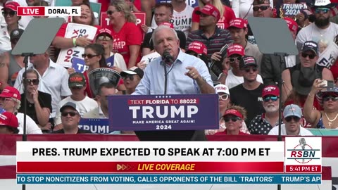 WATCH: Congressman Carlos Gimenez Remarks During Trump Rally in Doral, Florida - 7/9/24