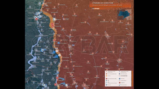 The situation in the Starobilsk direction as of 13.00 October 23, 2022 - @Rybar