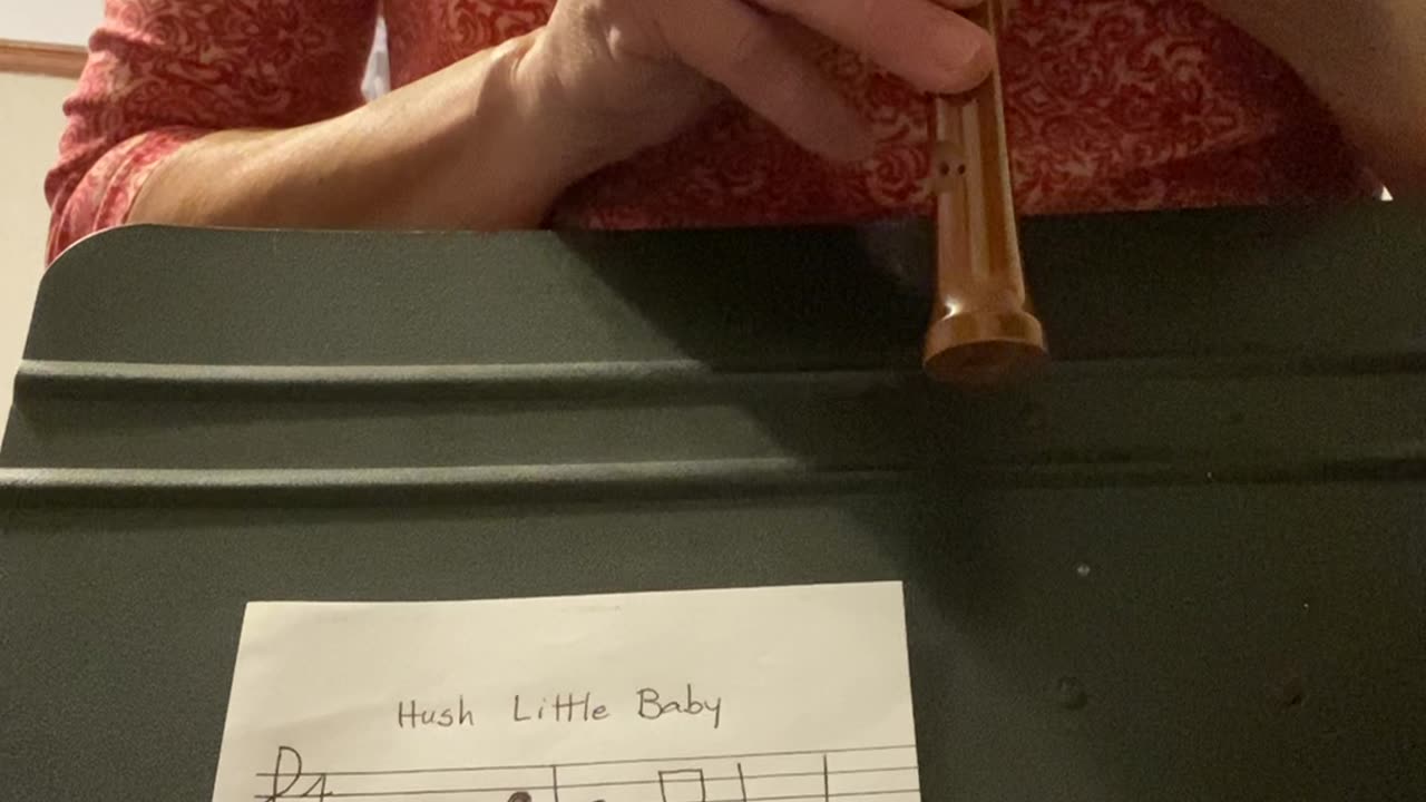 Hush Little Baby, soprano recorder starting on D