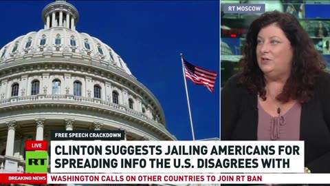 Hillary Clinton proposes jailing Americans for spreading information the US disagrees with