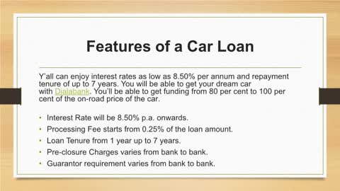 What do we mean by Car Loans?