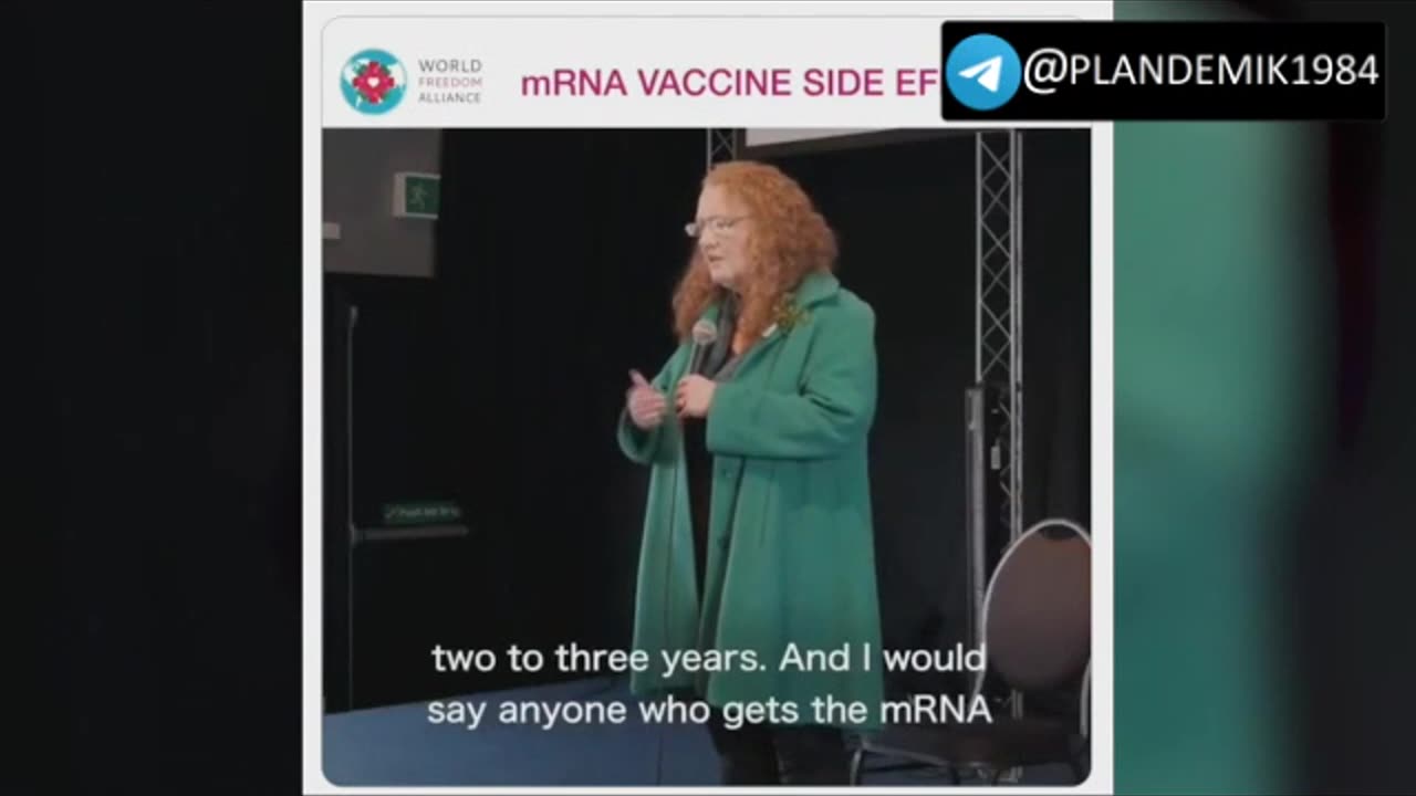 Dolores Cahill claims mRNA injections reduce life expectancy to 5-10 years, regardless of age