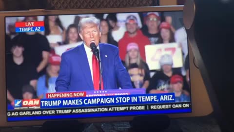 🦅 OANN president Donald Trump makes campaign stop in Tempe Arizona Thursday