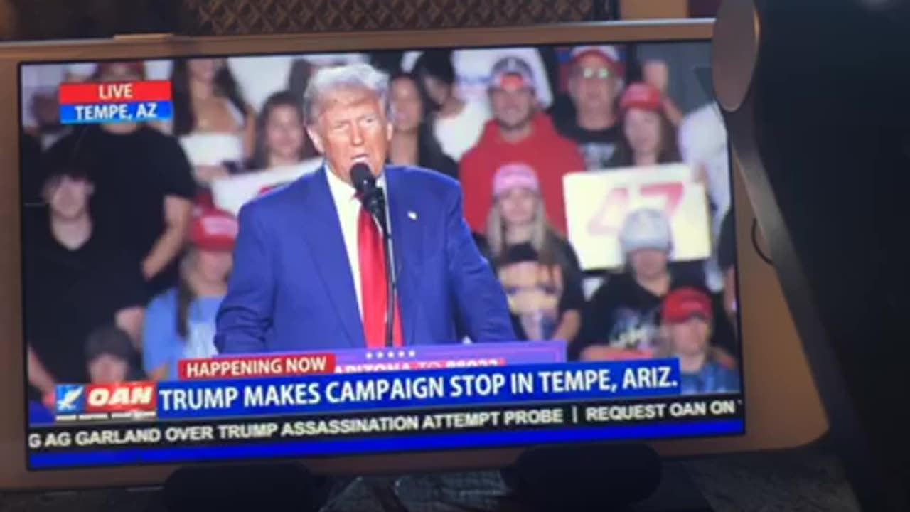 🦅 OANN president Donald Trump makes campaign stop in Tempe Arizona Thursday