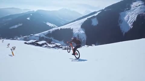 snow mountain bike ride