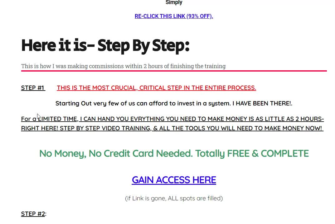 Crucial First Step To Access Free Affiliate Marketing Training System / Group