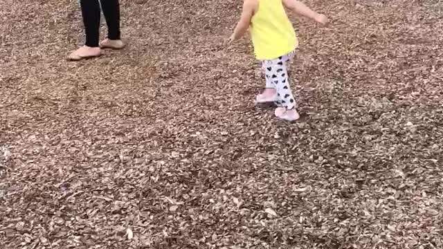 Playground fun with friends
