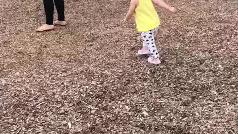 Playground fun with friends