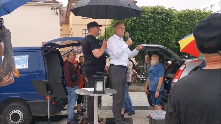 FRANK PESCHEL, AfD, Landratskandidat - 70. MAHNWACHE, BAUTZEN, Kornmarkt, 06 06 2022