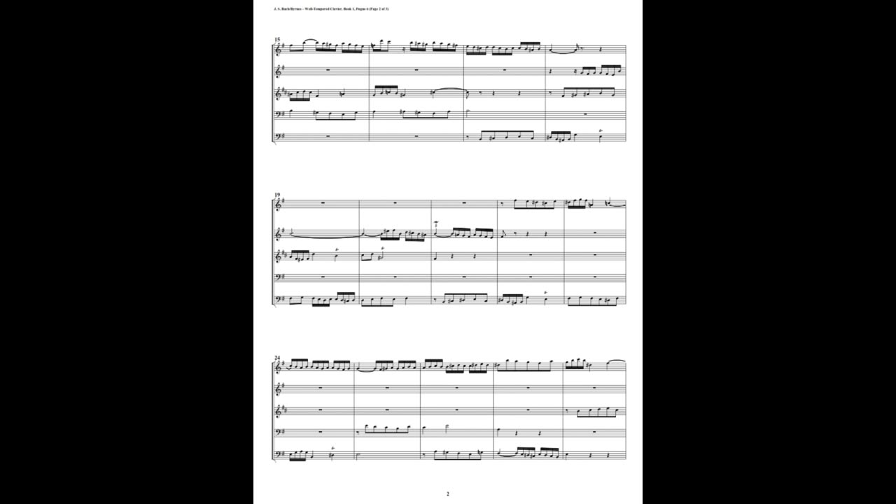 J.S. Bach - Well-Tempered Clavier: Part 1 - Fugue 06 (Double Reed Quintet)