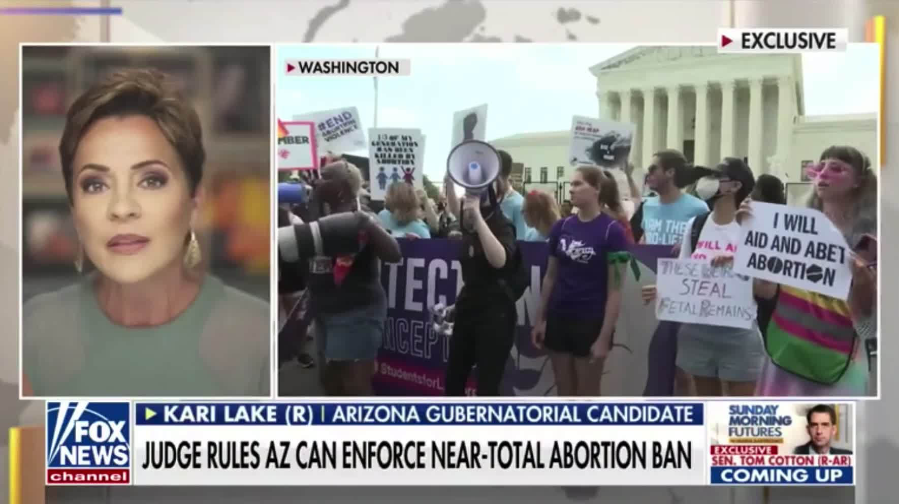 Kari Lake: "I'm pro-life. I've never backed away from that, and never will I."