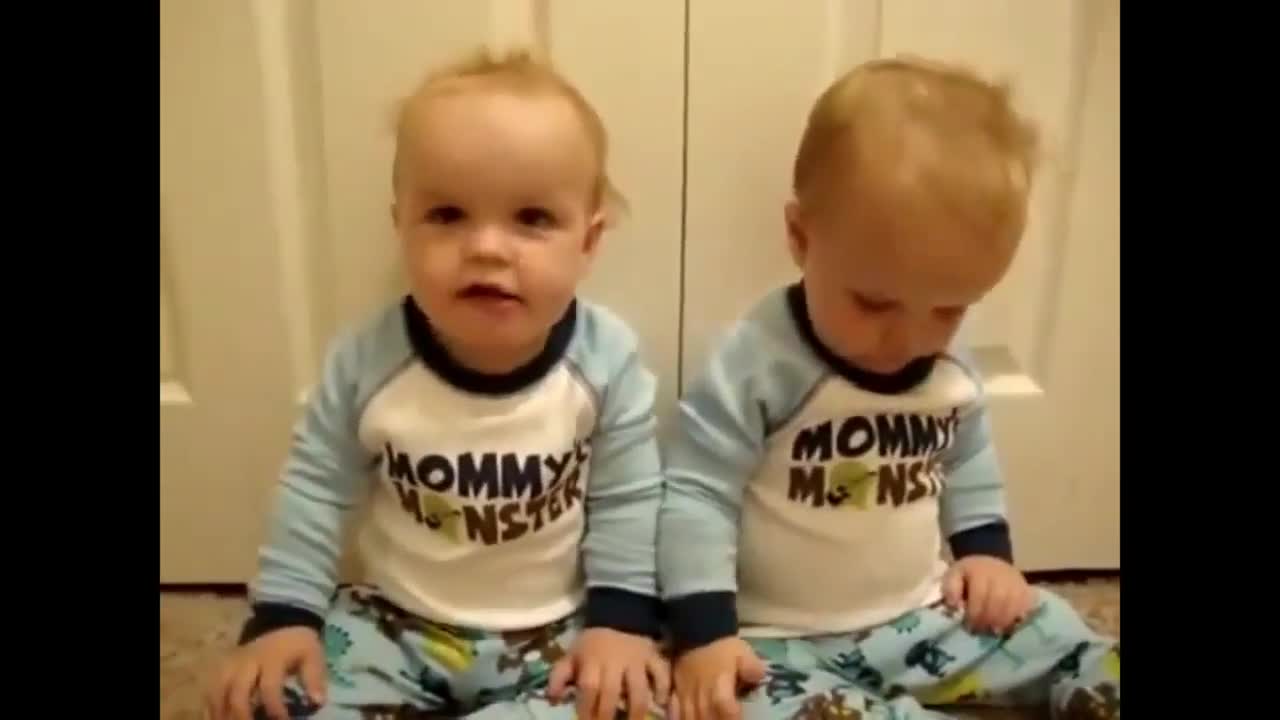 cute twins babies