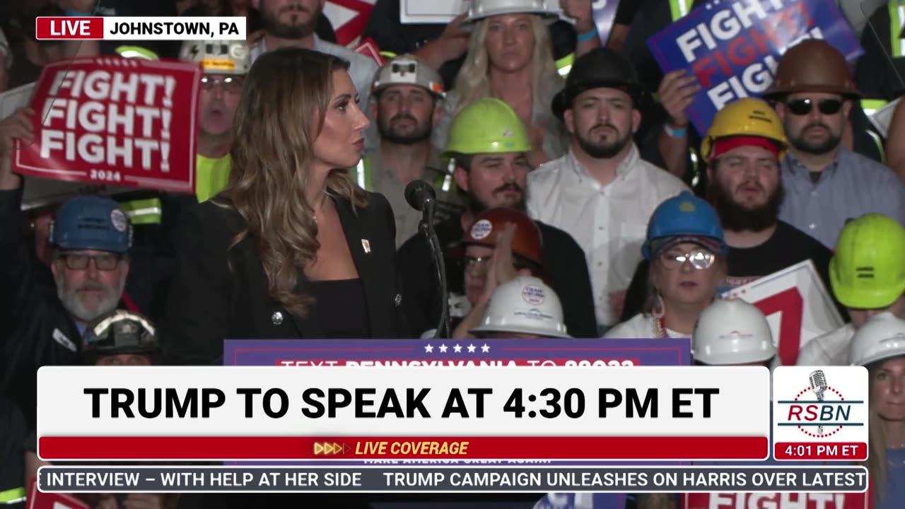 FULL SPEECH: Alina Habba Speaks at Trump Rally in Johnstown, PA - 8/30/24