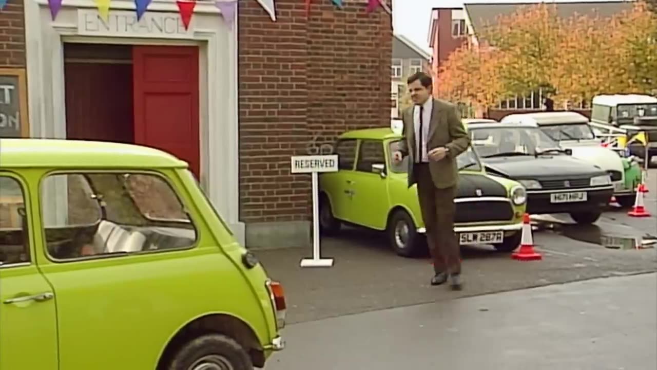 Mr.Bean. Mr Bean has fun shouting orders at some army personnel!