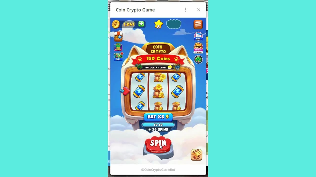 new mining mini app telegram coin crypto game