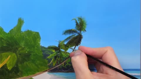 Painting a Tropical Beach Time Lapse