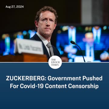 ZUCKERBERG: Government Pushed For Covid-19 Content Censorship