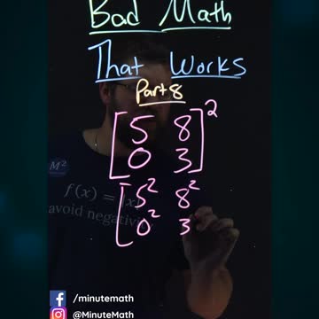 Bad Math That Works (Matrix) | Part 8 | Minute Math #shorts