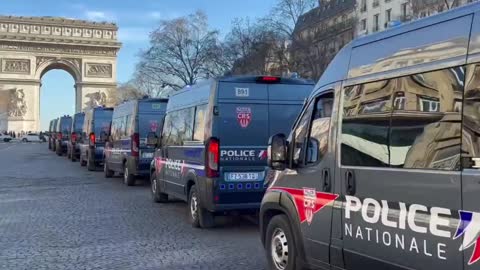 France - Macron's Tyranny Convoy (dozens of police vehicles)