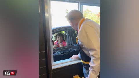 View "Watch Donald Trump Work going VIRAL-McDONALD'S drive-thru video"