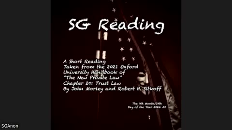 SG Anon: A Short Reading: "Trust Law" | Ch20 Sec II/III | Oxford Handbook!!!!!!