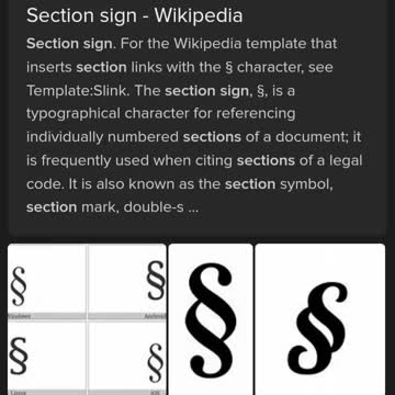 The section symbol (the weird symbol at the beginning of legal documents)
