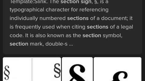 The section symbol (the weird symbol at the beginning of legal documents)