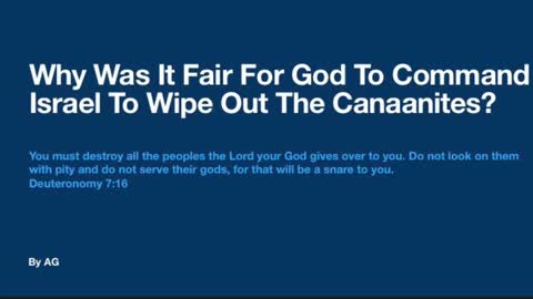 Why Did God Call For Something So Harsh?