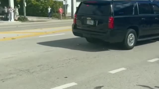 President Trump Arrives at Mar-a-Lago West Palm Beach Florida