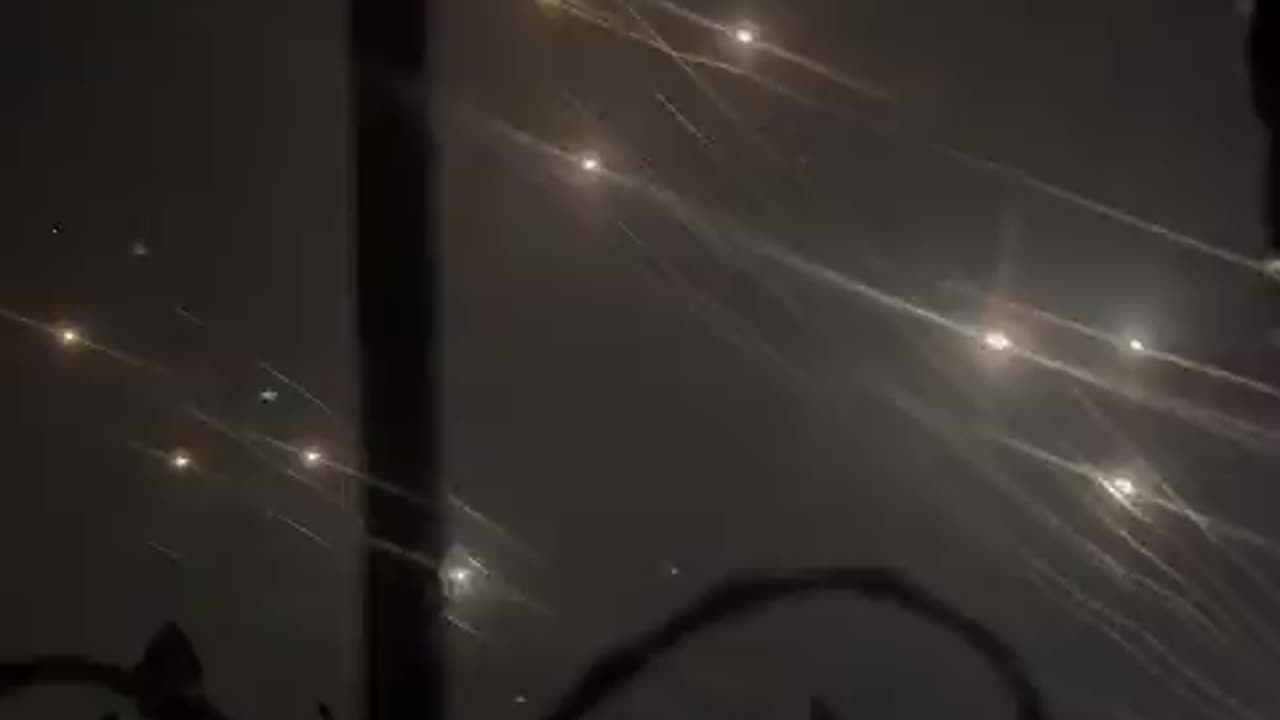 Hamas launches rockets towards Tel Aviv in Israel today.