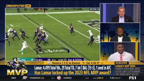 UNDISPUTED Lamar will become the 1st NFL player ever to win two MVPs unanimously - Skip Bayless