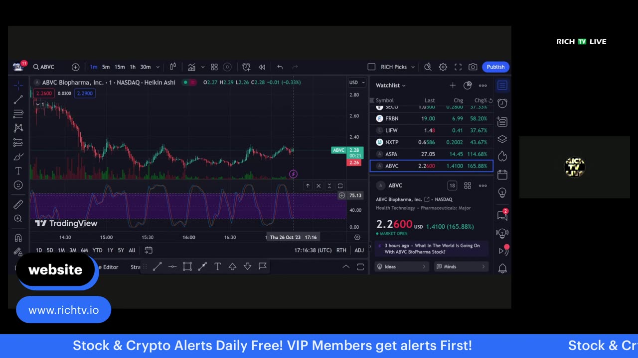 Hot Stocks: $ABVC, $NXTP, $LIFW, $PXMD, $SECO - RICH TV LIVE PODCAST