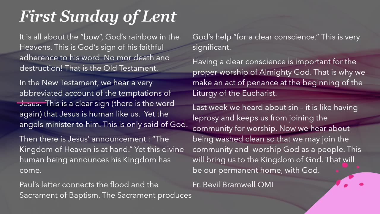 First Sunday in Lent