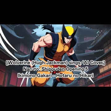 [Wolverine(Hugh Jackman) AI Cover] Naruto: Shippuden Opening 5 Ikimono-Gakari - Hotaru no Hikari