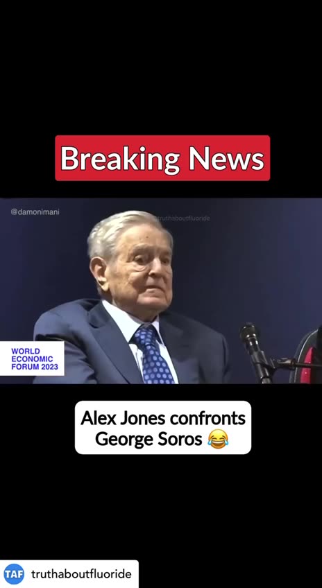 Alex Jones Confronts Khazarian "False Jew" George Soros