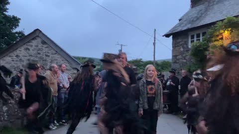 Beltane Border Morris - Firedance - Rugglestone Inn, Widecombe - 27 Jul 23 (Russell's Cut)