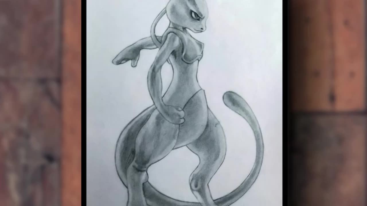 How to draw Mewtwo #pokemon #pikachu