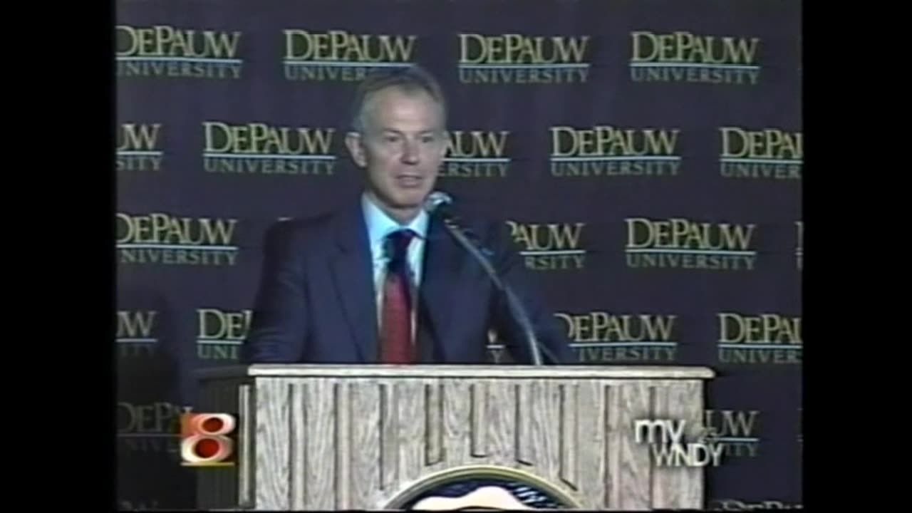 March 3, 2008 - WISH Late News Coverage of Tony Blair at DePauw University