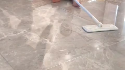 Funny cute baby washing floor 😂