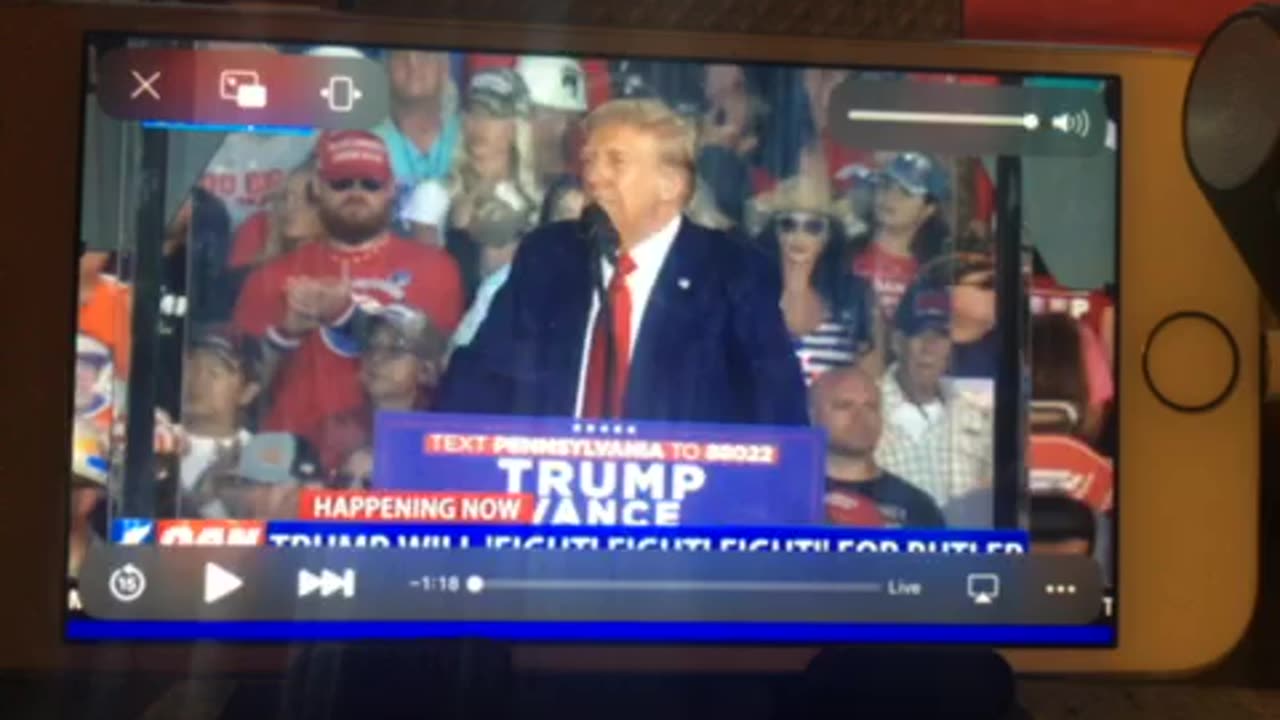 🦅 OANN Donald Trump to butler PA rally they make it illegal to ask for ID