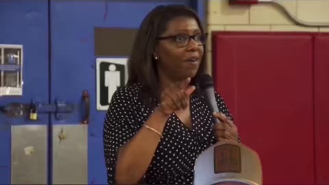 Attorney General Letitia James goes on rant about Trump and gets mic cut by community members