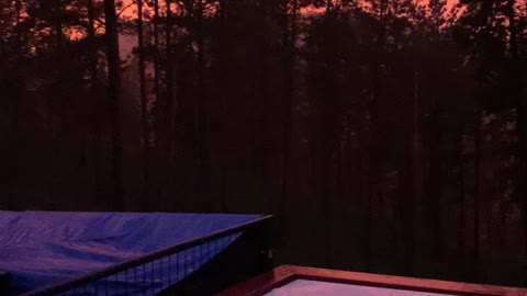 Rainy sunset