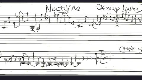Nocturne: Night Scene put to Music in 8 bars.