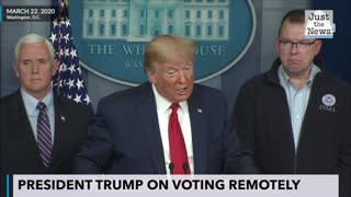 Trump says he's 'totally in favor' of Congress voting remotely on 'temporary basis'