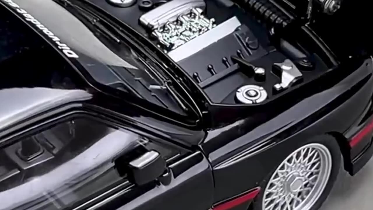 BMW E30 M3 Black Scale Model Car