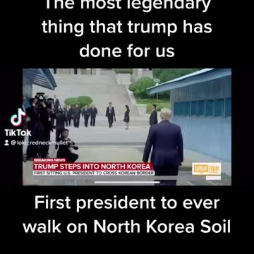 The most legendary thing Trump did for us, First ever President to walk on North Koreas Soil